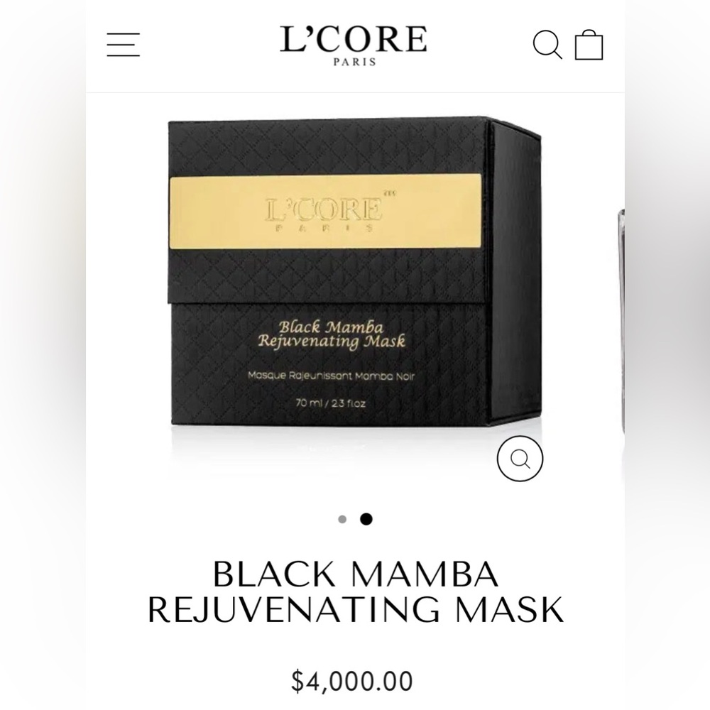 Black Mamba Rejuvenating Mask - L’CORE Paris BRAND NEW IN BOX